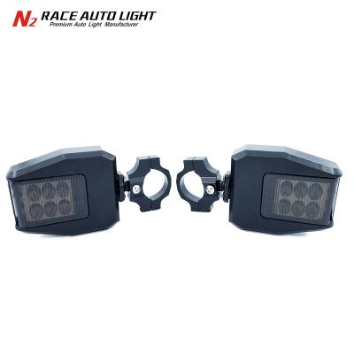 China Hot Seller Alloy UTV Side View Aluminum Housing Mirror with Super Bright 90W Led Lamp and Adjustable Bracket for Canam Polaris for sale