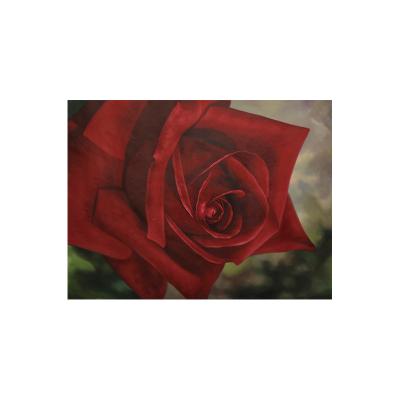 China Custom Canvas Wall Art Deco Still Life Flower Paintings Wall Arts Painting Bright Red Roses for sale