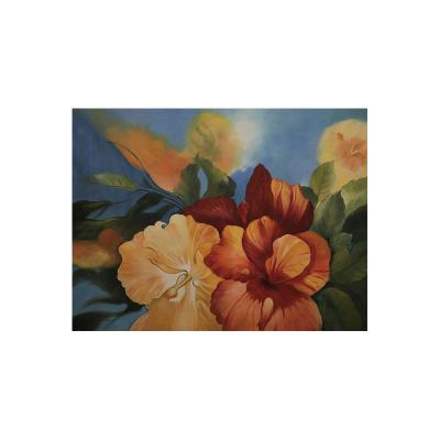 China Art Deco Flower Wall Art Paintings Wall Arts Painting Canvas Custom Blooming Flowers Wall Art for sale