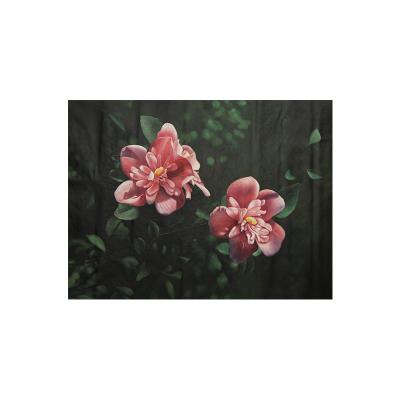 China Custom Flower Painting Art Deco Paintings Wall Arts Canvas Wall Art Still Life Flower Blooming Pink Flowers for sale