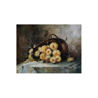 China Art Deco Paintings Landscape and Wall Arts Canvas Paintings Custom Modern Wall Art Daisies in a Basket for sale