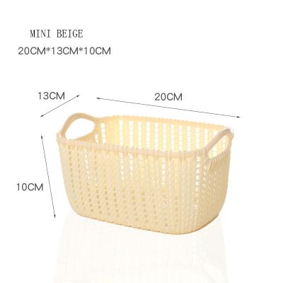 China Wholesale 5 Colors Kitchen Basket Viable Vegetable Shelf Square Fruit Basket Household Goods Storage Baskets for sale