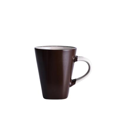 China Wholesale Disposable Reusable Ceramic Milk Cup Custom Porcelain Logo Matte Tea Cup Cappuccino Coffee Mug for sale