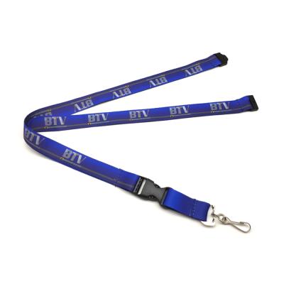 China Gift.etc Promotional Custom Printed Logo Hook Loop Polyester Snap Lanyards With Side Release Buckle for sale