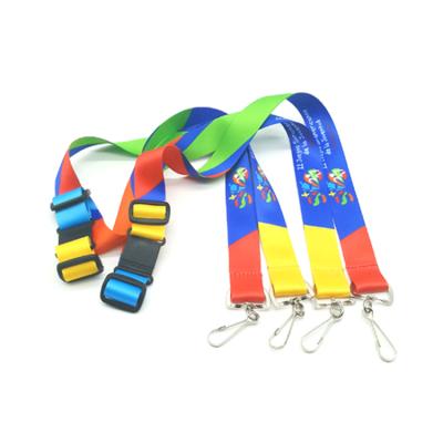 China Non-toxic high quality adjustable sublimation full color lanyard for exhibition or conferences for sale