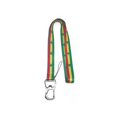 China Custom Eco-Frendly Bottle Opener Lanyard Bottle Opener Lanyard Bottle Opener Sublimation Lanyard for sale