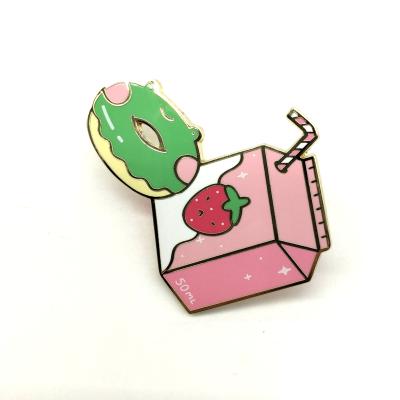 China America hard enamel pin/European metal enamel lapel pin wholesale custom enamel pin for costume for sale