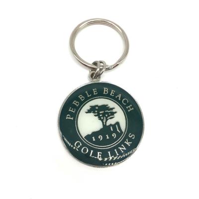 China Custom Key Chain Ring Logo Metal Hard Enamel Keychain Eco-friendly Promotional Charm for sale