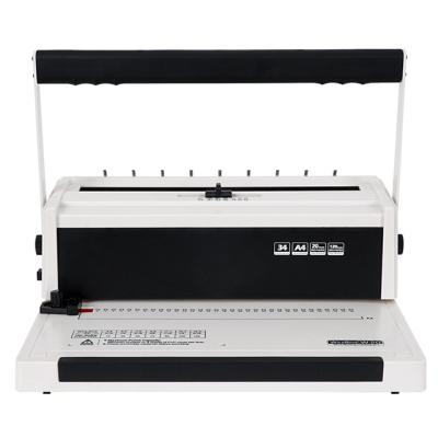 China Wholesale W20 Binding Office Use A4 Size 34 Holes Double Loop Wire Binding Book Binding Machine With Good Price for sale