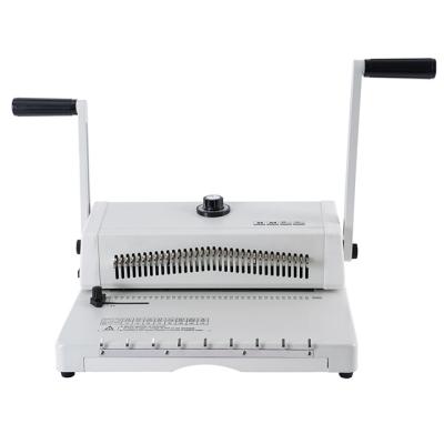 China W200A Binding Wire Book Binding Machine Calendar Binding Machine 3:1 Manual Wire Binding Machine Double Punching and Binding for sale