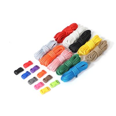 China Outdoor Survival Paracord Bracelet 550 4mm Rope 7 Strands For Key Chain And Camping Paracord Bracelet Polyester Rope for sale