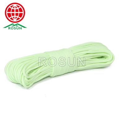 China Glow In The Dark 7 Stand 550 Ibs High Quality Glow In The Dark Luminous Paracord Paracord Cord - For Survival, Wristband, Camping, Hiking for sale