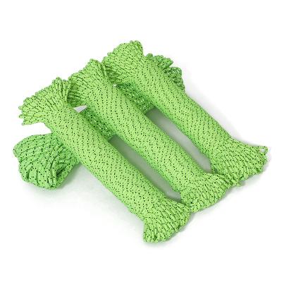 China Outdoor Camping Tent Rope 5M 10m 20M Length 4MM Thickness Reflective Green Canopy for sale