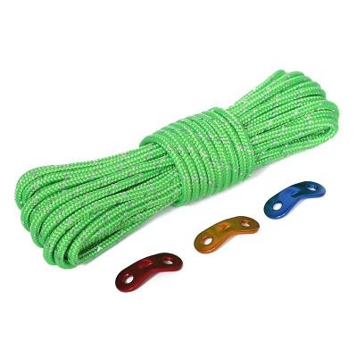 China Outdoor 4Pcs 4M Multi-Functional Reflective Awning Tent Rope Twine with Lock Rope for sale