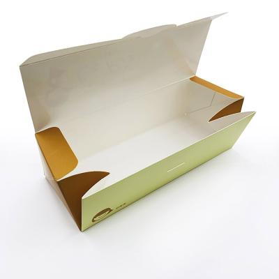 China Customized Cake Roll Box Cardboard Drawer Takeaway Bread Roll Packaging Customized Baking Packaging Box for sale