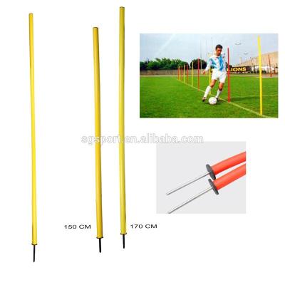 China Fixed Slalom Poles , Football Training ABS 150cm Spike Agility Poles for sale