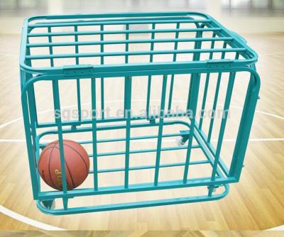 China High quality foldable steel welding basketball cart, steel basketball cart for sale