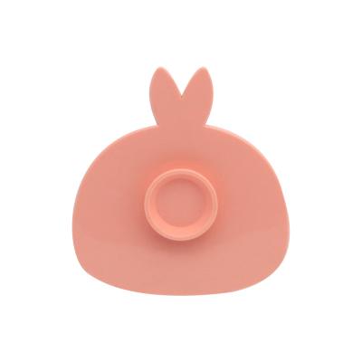 China Double-sided baby cup bowl double-sided suction magic children's anti-collision silicone sticker tableware suction cup cartoon viable for sale