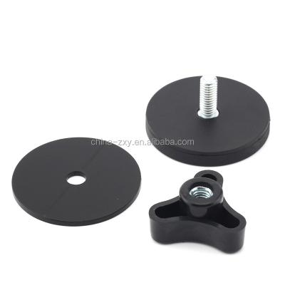 China Industrial Magnetic Cable Tie Holder Rubber Coated Neodymium Magnet for sale