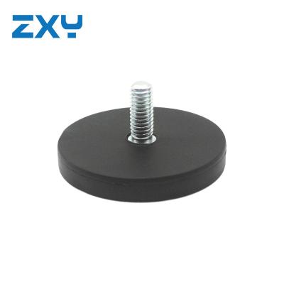 China Industrial Magnet Magnetic Base N35-N52 D43*6mm M4 M6 Rubber Coated Mounting Standard Screw for sale