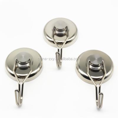 China Heavy Duty Industrial Magnet Super Strong Swivel Hooks Magnet For Door Coat Hanging for sale