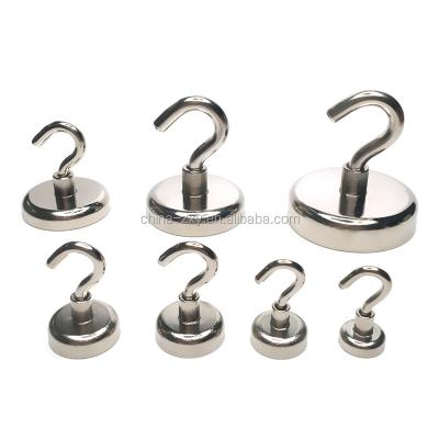 China Dia75mm 360lbs Industrial Magnet Pulling Force Round Neodymium Magnetic Hooks For River Research for sale