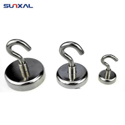 China Industrial Powerful Permanent Steel Single Pole Neodymium Pot Hook Decorative Strong Magnetic Pot Magnets for sale