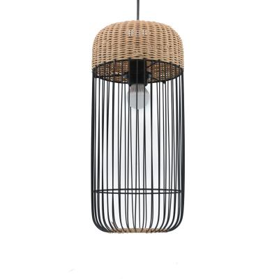 China Modern Chinese Bamboo Rattan Chandelier Restaurant Decoration Bamboo Woven Pendant Light Lighting for sale