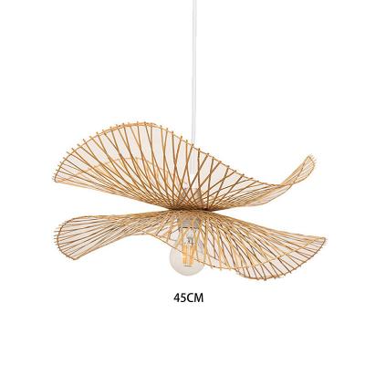 China Morden Best Price Hanging Weaving Lamps Bamboo Woven Lamp Weaving Pendant Light For Home Decorate Indoor Light for sale