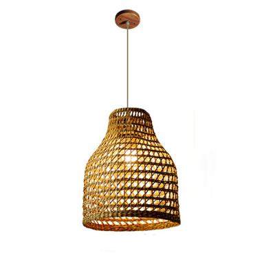 China Morden Wholesale Chinese Bamboo Weaving Pendant Light For Home Decorate Indoor Light Home Lights LED Bamboo Lamps for sale