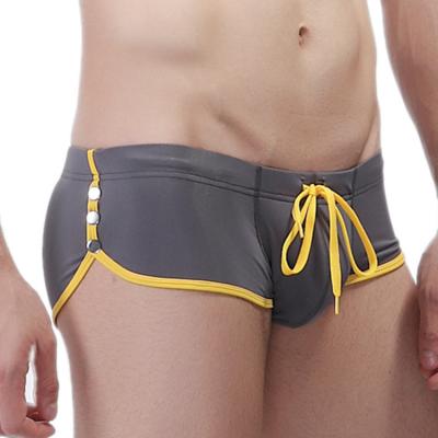 China Custom print men's swimwear style waist short briefs sexy hot gay funny more logo for sale