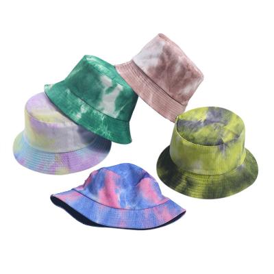 China Luxury Character Design Printed Fishing Hat Reversible Tie Dye Bucket Hat for sale