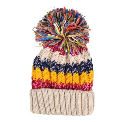 China COMMON Design maker custom slouchy beanie your own winter hats beanie wholesale knitting hat with pom pom for sale