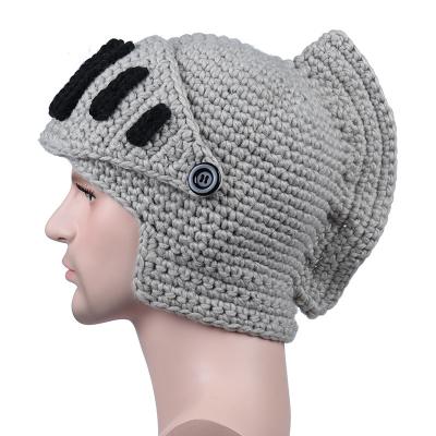 China COMMON Multiple Colors Roman Knight Helmet Hat Winter Warm Mask Knitted Hat for sale