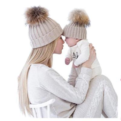 China JOINT Sale Ladies Children's Cute Baby Winter Knitted Sports Hat With Pom Pom for sale