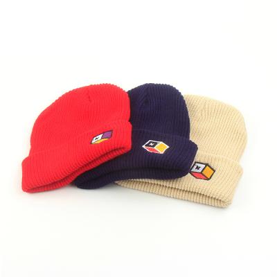 China JOINT OEM Knitted Unisex Man Embroidery Winter Mens Beanies Caps Hats With Custom Embroidered Logo for sale