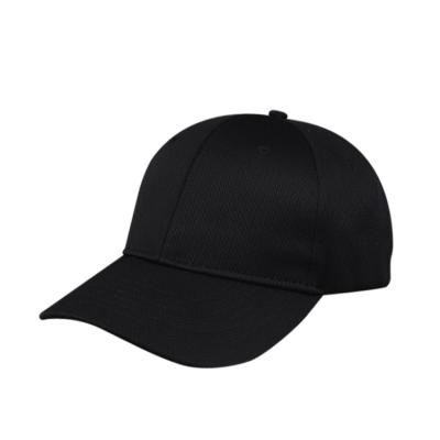 China COMMON Custom Black Elastic Band Cable Closed Baseball Cap Cotton Mesh Back Fit Trucker Hat for sale