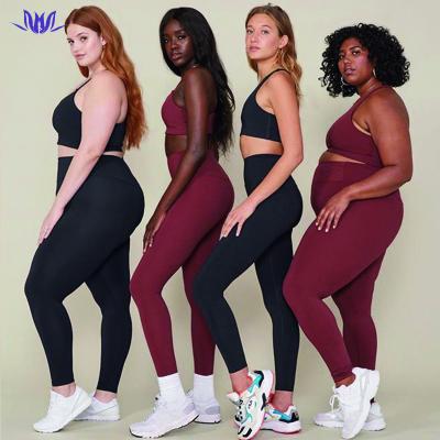 China 2022 Custom Logo High Waist Fitness Breathable Breathable Sports Bra Leggings Suits Wear Women Yoga Sets 2 Pieces Plus Size for sale