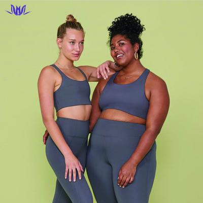 China High Quality Breathable Athletic Wear Women Solid Sports Bra And Yoga Pants Fits Fitness Plus Size Yoga Sets for sale