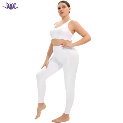 China Eation 2022 Anti-UV Hot Selling Active Wear Embossed Print 2 Piece Plus Size Yoga Set For Women for sale