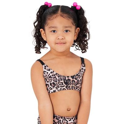 China Eation fashion breathable breathable leopard running top fitness sports culture yoga sports bra for kids quick dry for sale