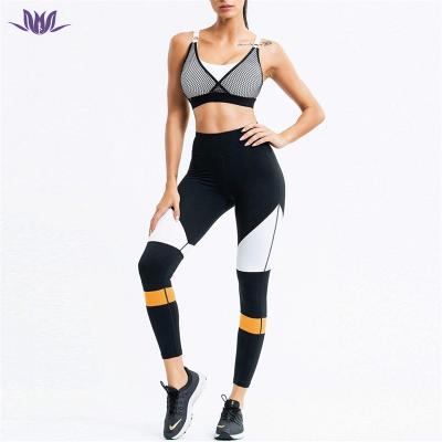 China Eation 2022 Size Yoga Mesh Bra Sports Suit Breathable High Antivibration Fitness Wear And Pants Sets Sexy Women Customized For Adults for sale