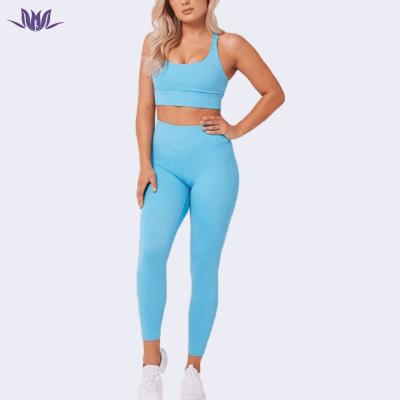 China New Wear Fitness Gym Design Focus Sketch Eation Customized Women Gym Clothing Women Sports Clothing Breathable Nylon Yoga Set With Logo for sale