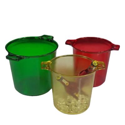 China Viable Wholesale Custom High Quality Acrylic Light Up Tubs Custom Champagne Logo Factory Small Ice Bucket Champagne Logo Ice Bucket for sale