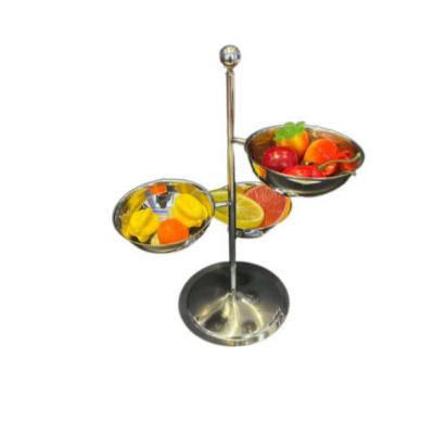 China Luxury Disposable Dried Fruit Dessert Hotel Dinner Buffet Restaurant Stainless Steel Snack Rack Dish for sale