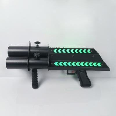 China Electronic Bar Fireworks Gun Three Head Spray Ribbon Design Bar Stage Night Performer Electronic Gun for sale