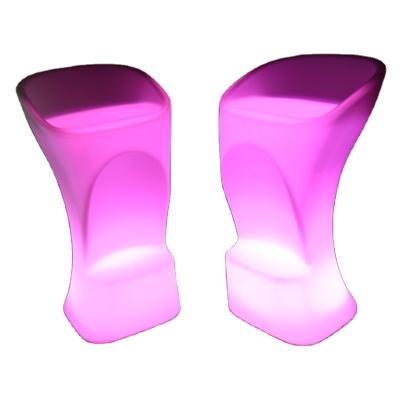 China Modern Popular Luxury American Diner Seat Bar KTV Lounge Nightclub Furniture Party LED Lighted Chair Stool Two for sale