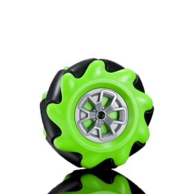 China 2020 New Design 80Mm Rubber Tires Car Mecanum Wheel Plastic Remote Control Robot Toy Wheel for sale