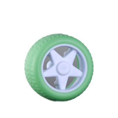 China Small Toy Tires Remote Control Car 29Mm Top Plastic Diecast Toy Vehicles Toy Painted Wheel for sale