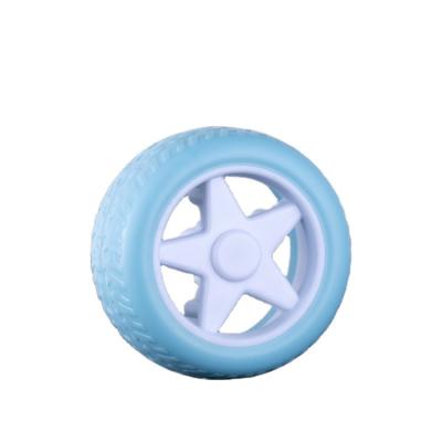 China Top 29Mm Toy Painted Wheel Ride On Car Kids Electric Scooter Rubber Wheels Small For Toys for sale